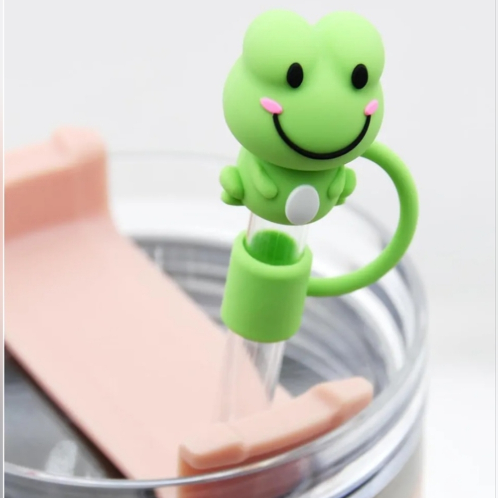 Cute Animal 4pc Straw Cover Cap